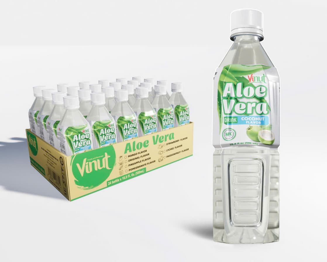 VINUT Napitek z aloe vero z okusom kokosa, 500 ml