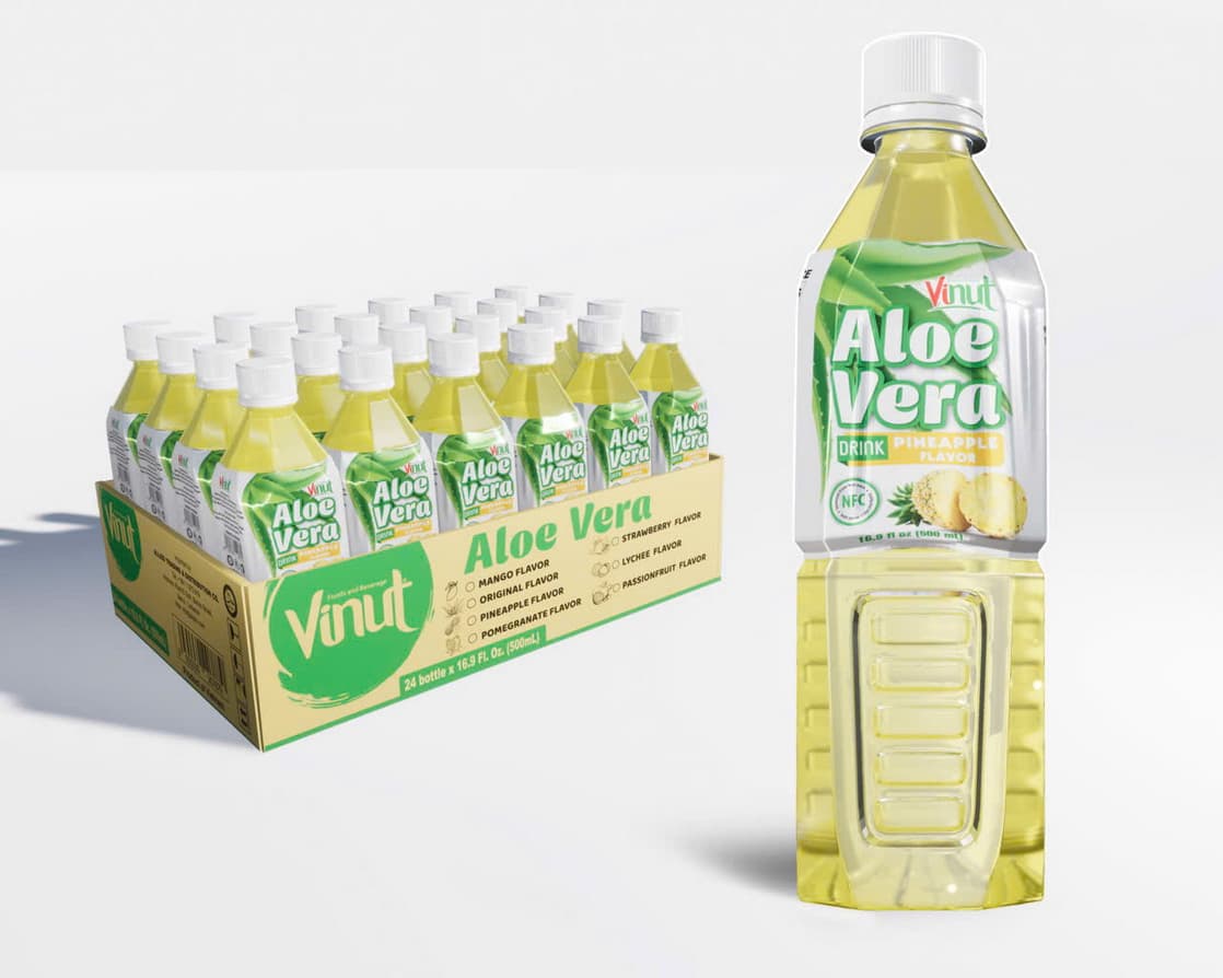 VINUT napitek iz aloe vere z okusom ananasa 500 ml