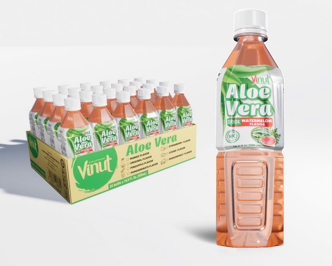 VINUT napitek iz aloe vere z okusom lubenice 500 ml