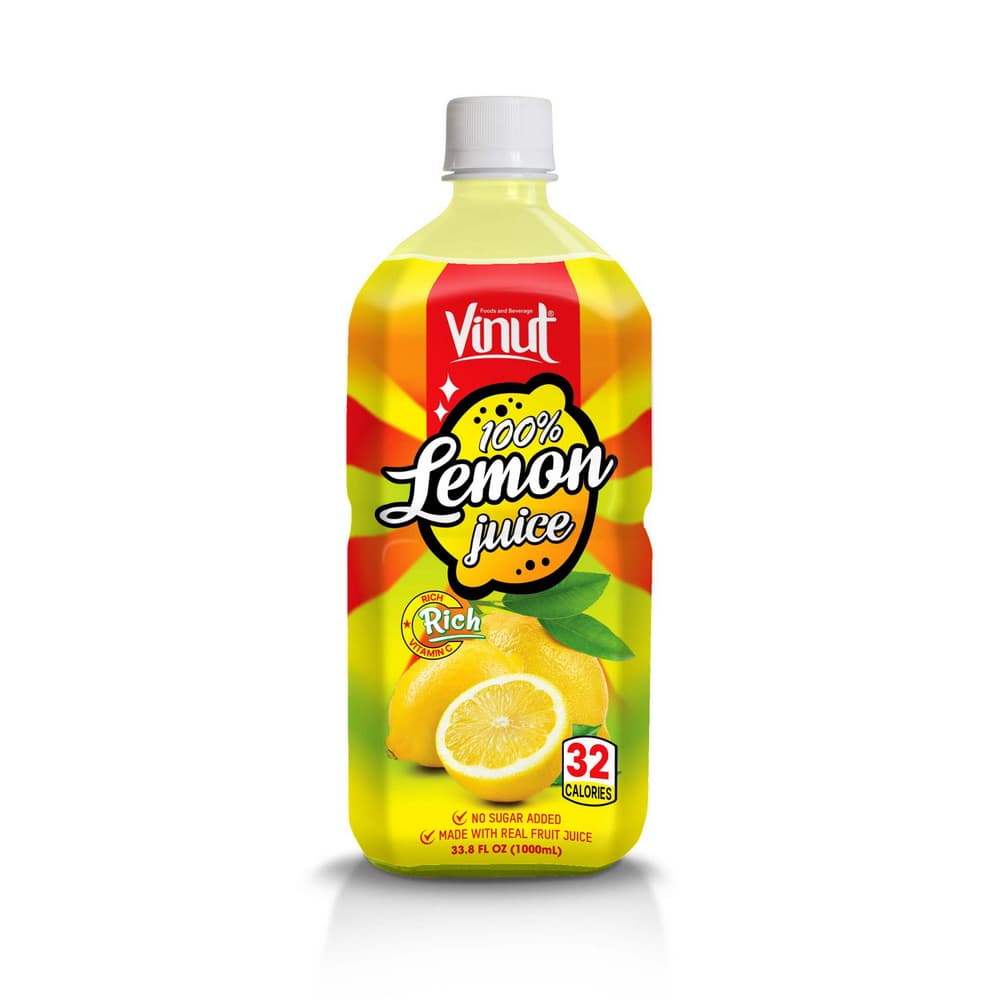 VINUT 100% Limonin sok, brez dodanega sladkorja, 33.8 fl oz (1,000 mL) PET plastenka