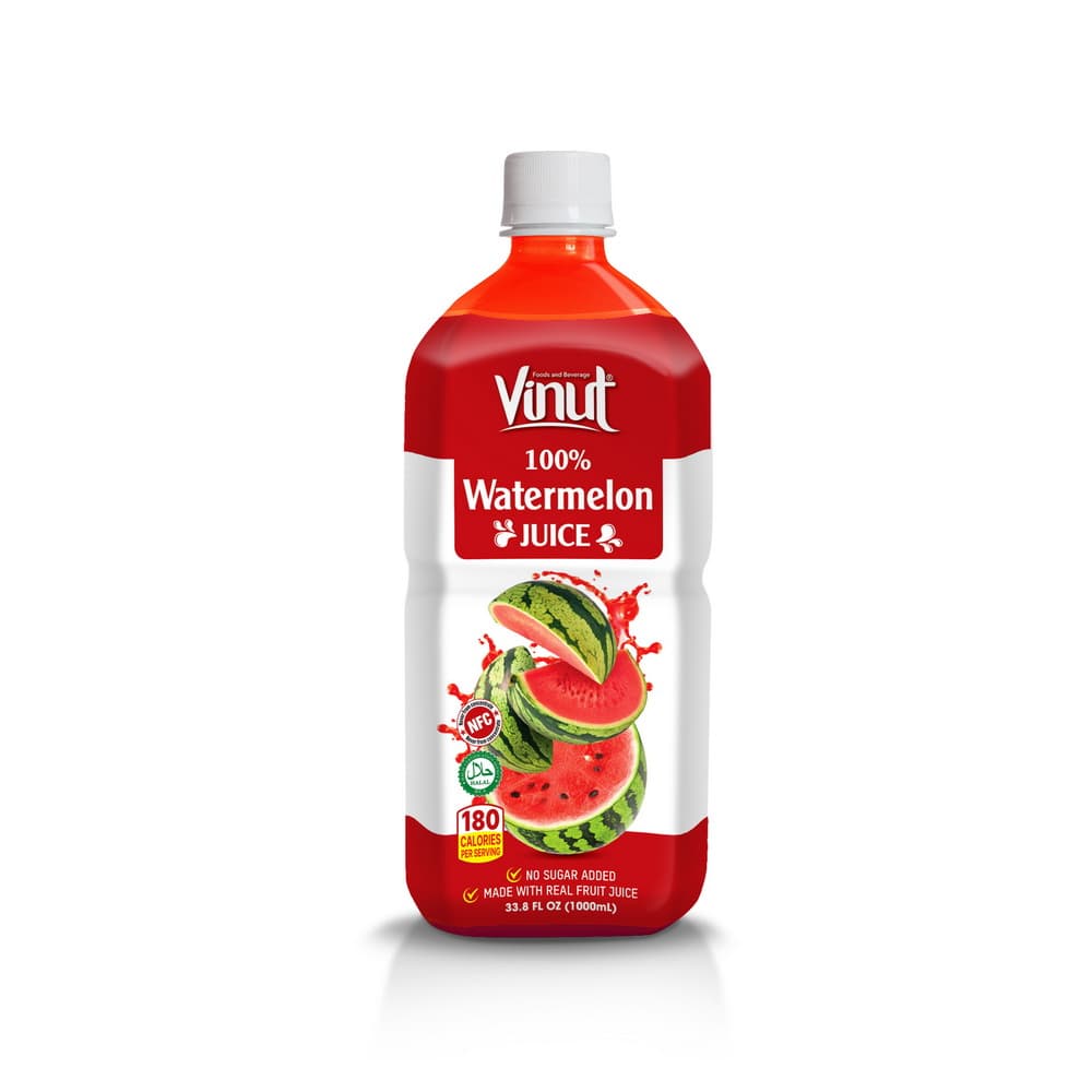 VINUT 100% sok lubenice, Brez dodanega sladkorja, 33.8 fl oz (1.000 mL) PET plastenka