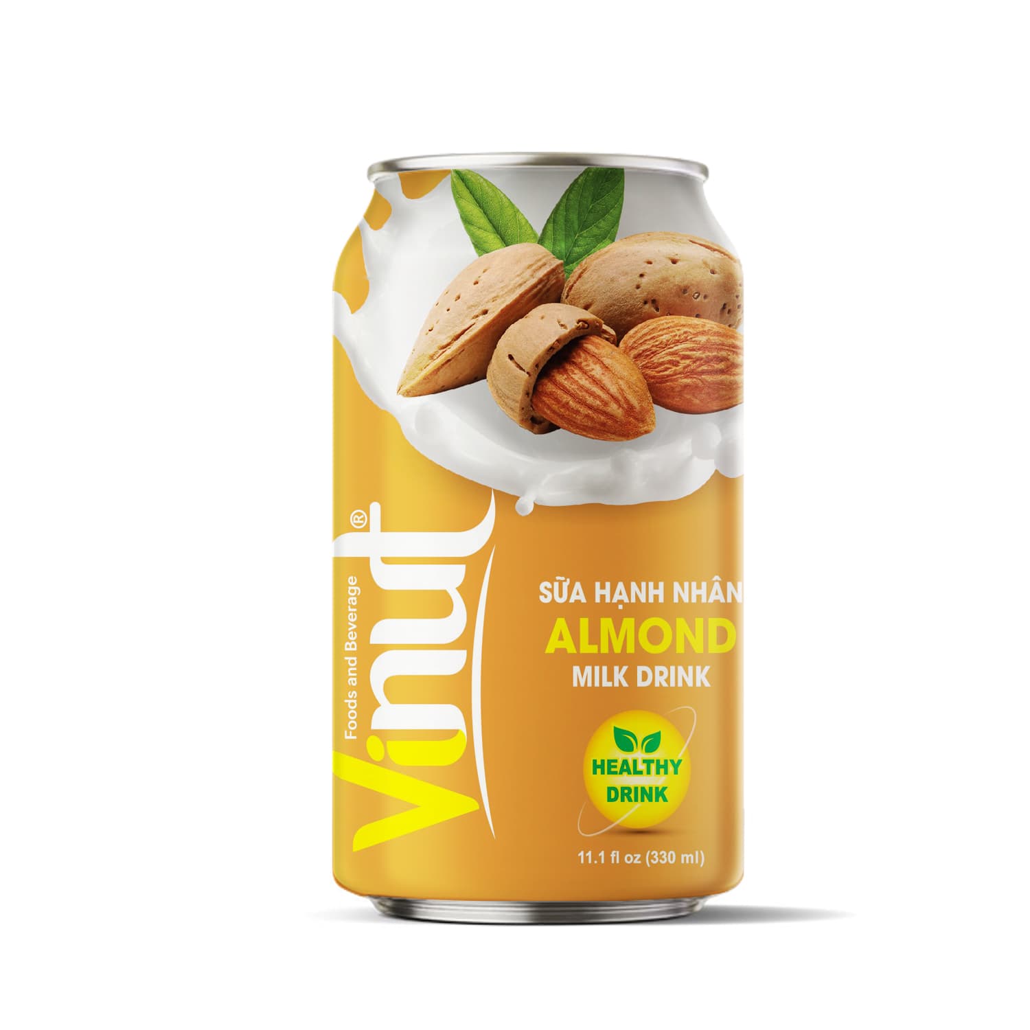 VINUT Napitek iz mandljevega mleka, zdrav napitek, tanka pločevinka, 11.1 fl oz (330 mL)