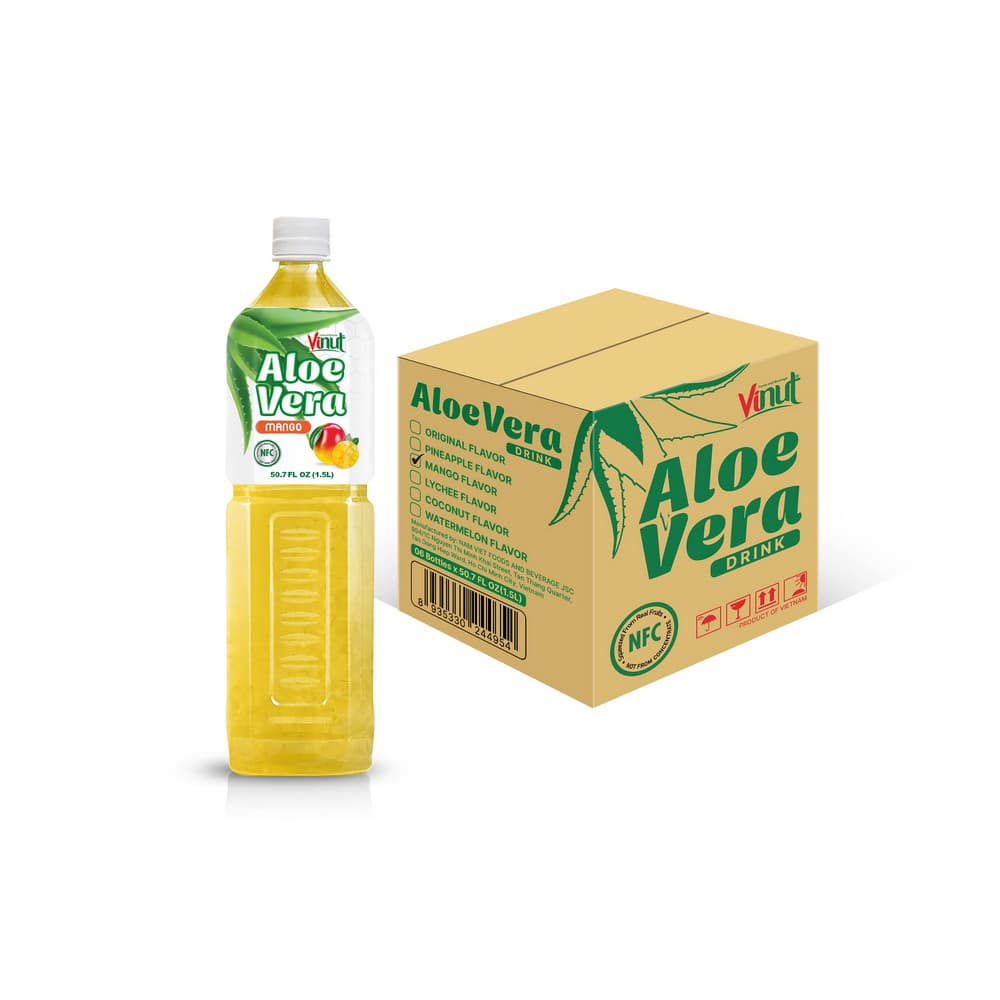 VINUT Napitek iz aloe vere Mango, NFC, PET plastenka, 50.7 fl oz 1.5 L