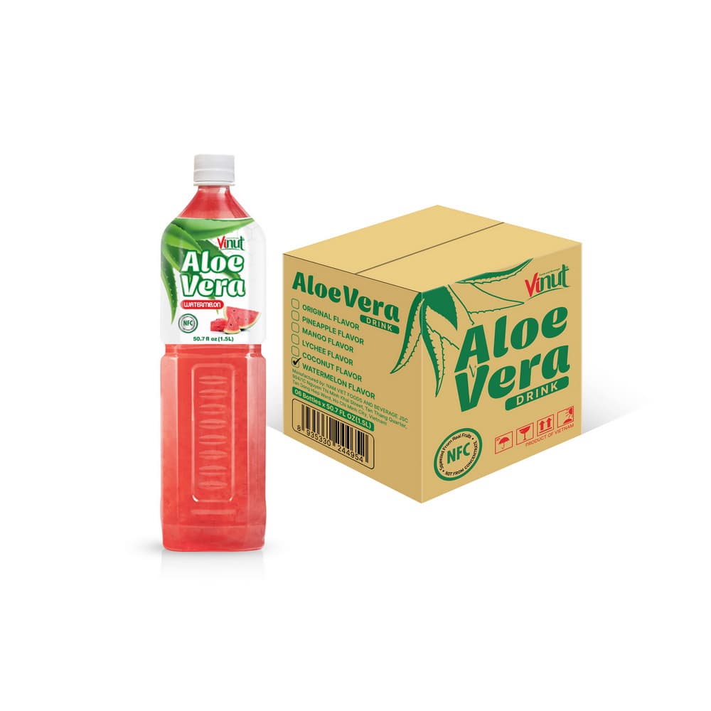 VINUT Pijača z aloe vero Lubenica, NFC, PET plastenka, 50.7 fl oz 1.5 L