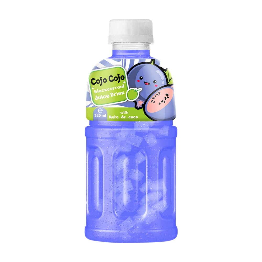 VINUT Sokov napitek črni ribez s kokosovim želejem Nata De Coco, 320 mL PET plastenka