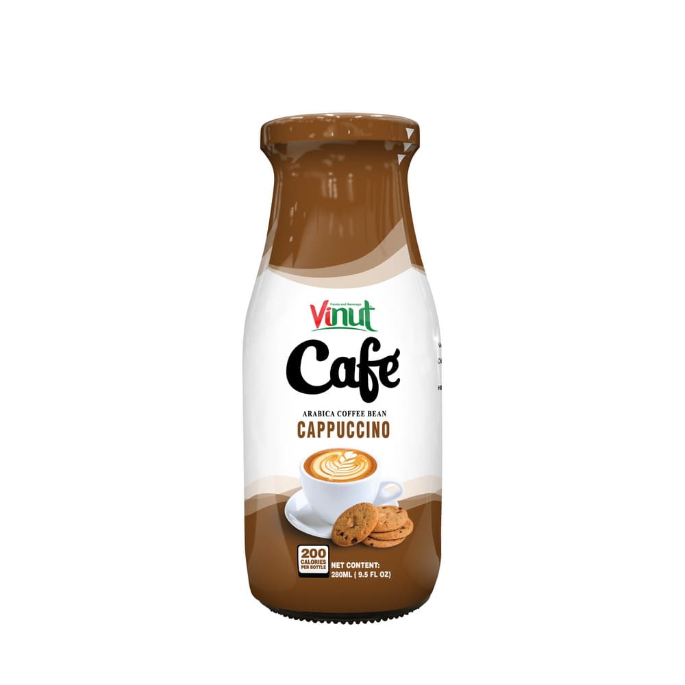VINUT Kavna pijača Cappuccino, iz kavnih zrn Arabica, steklenica, 9.5 fl oz 280 mL