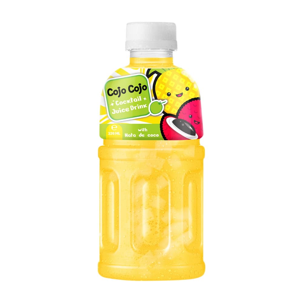 VINUT Koktajl sokov napitek s kokosovim želejem Nata De Coco, 320 mL PET plastenka
