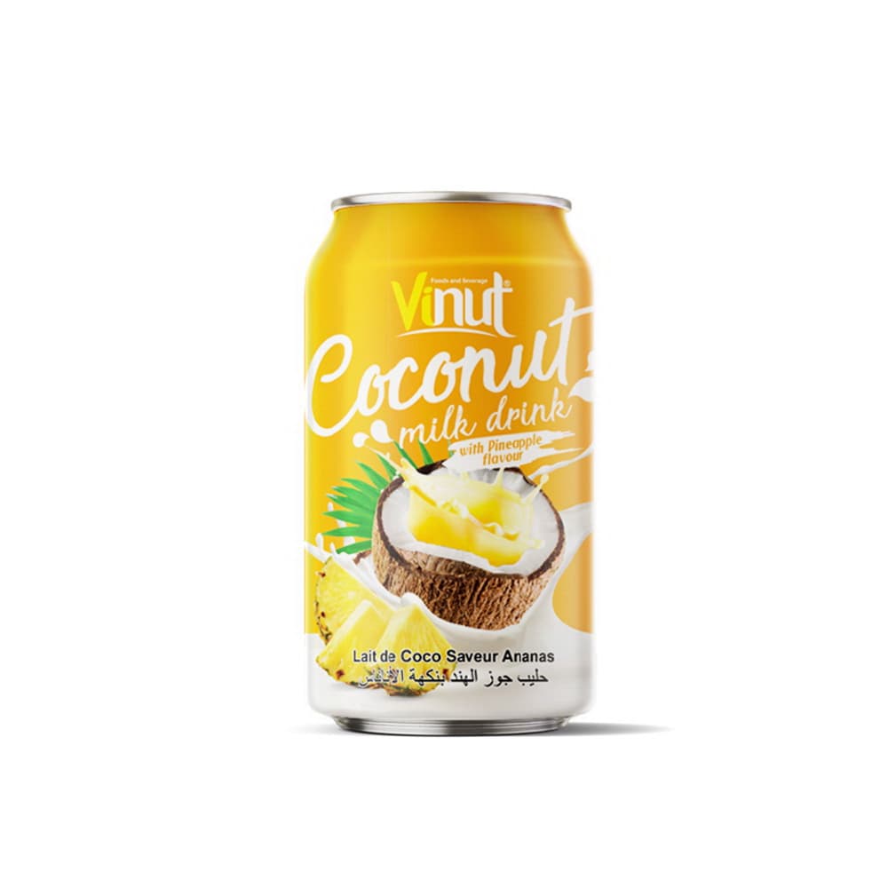 VINUT Napitek iz kokosovega mleka, Okus ananasa, 330 mL
