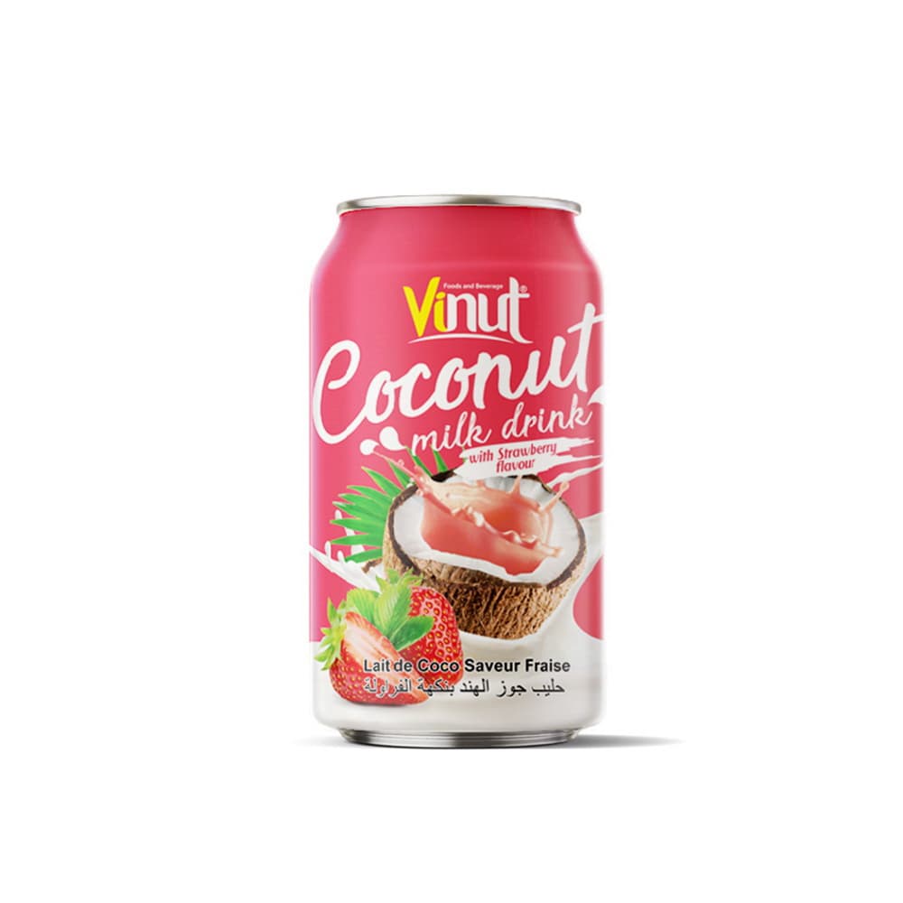 VINUT Napitek iz kokosovega mleka, Okus jagode, 330 mL