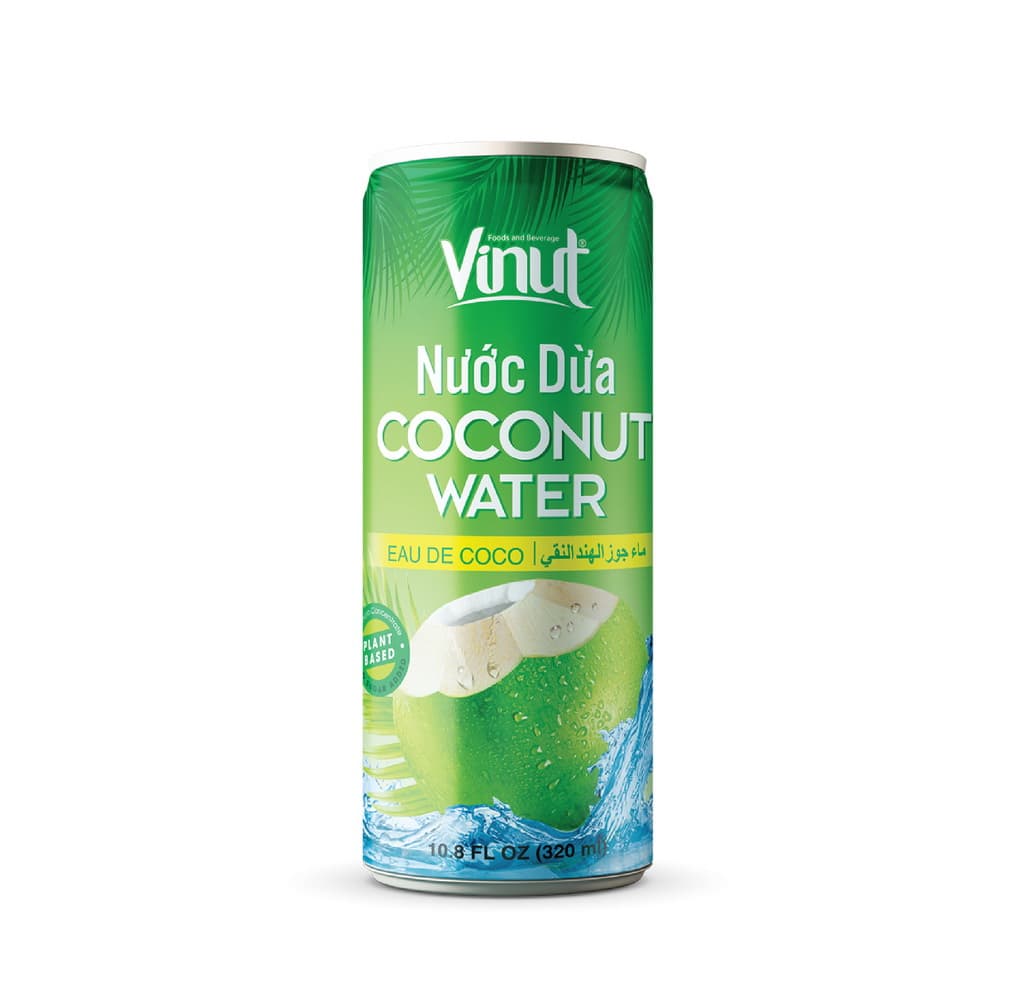 VINUT Kokosova Voda, Rastlinska, Pločevinka, 10.8 fl oz 320 mL