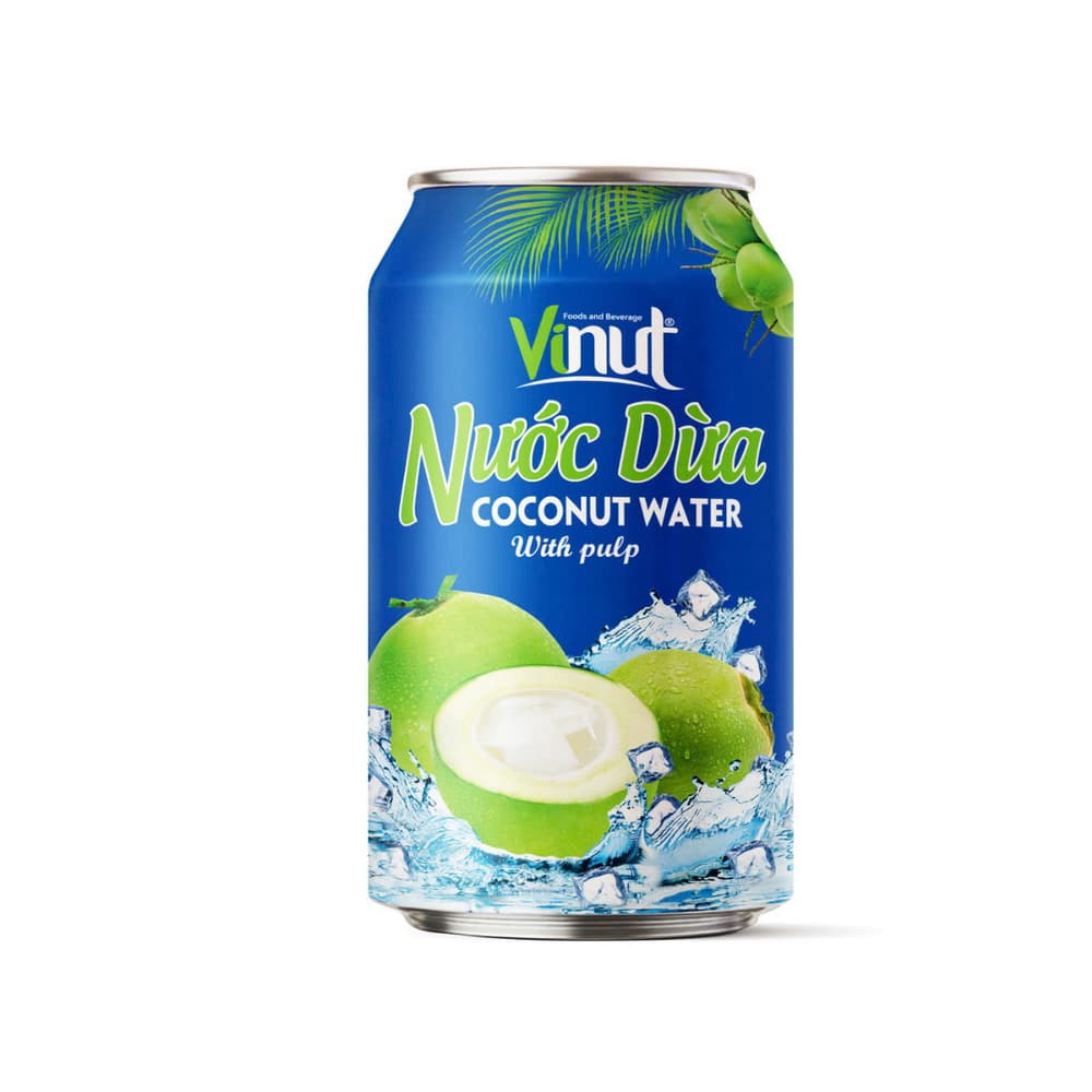 VINUT Kokosova voda z mesom kokosa, pločevinka, 11.1 fl oz 330 mL