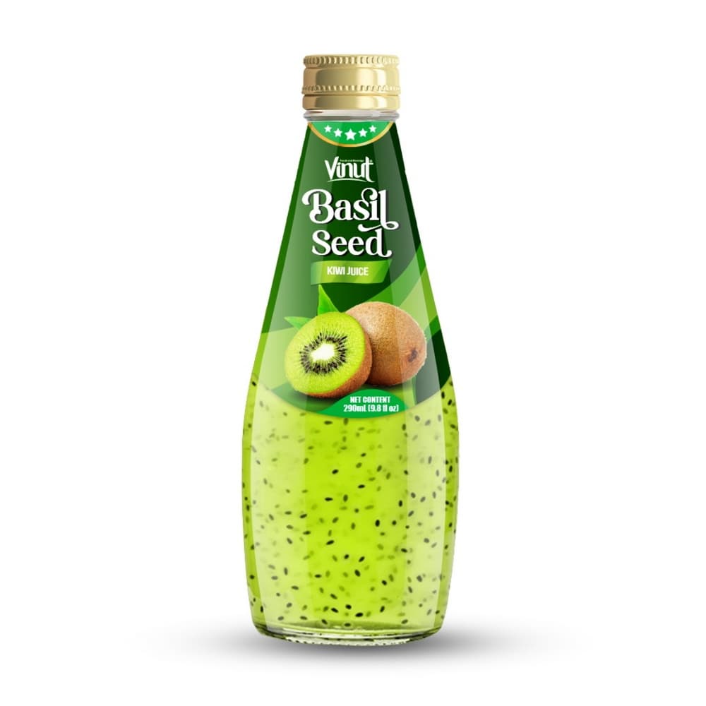 VINUT Sok z bazilikinimi semeni, kivi, steklenica, 9.8 fl oz (290 mL)