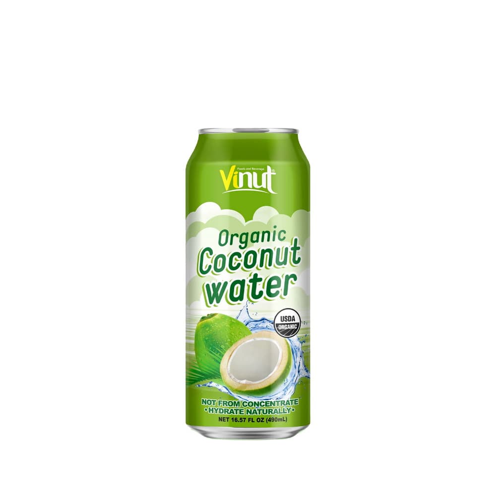 VINUT Ekološka Kokosova Voda, Pločevinka, 16.57 fl oz 490 mL