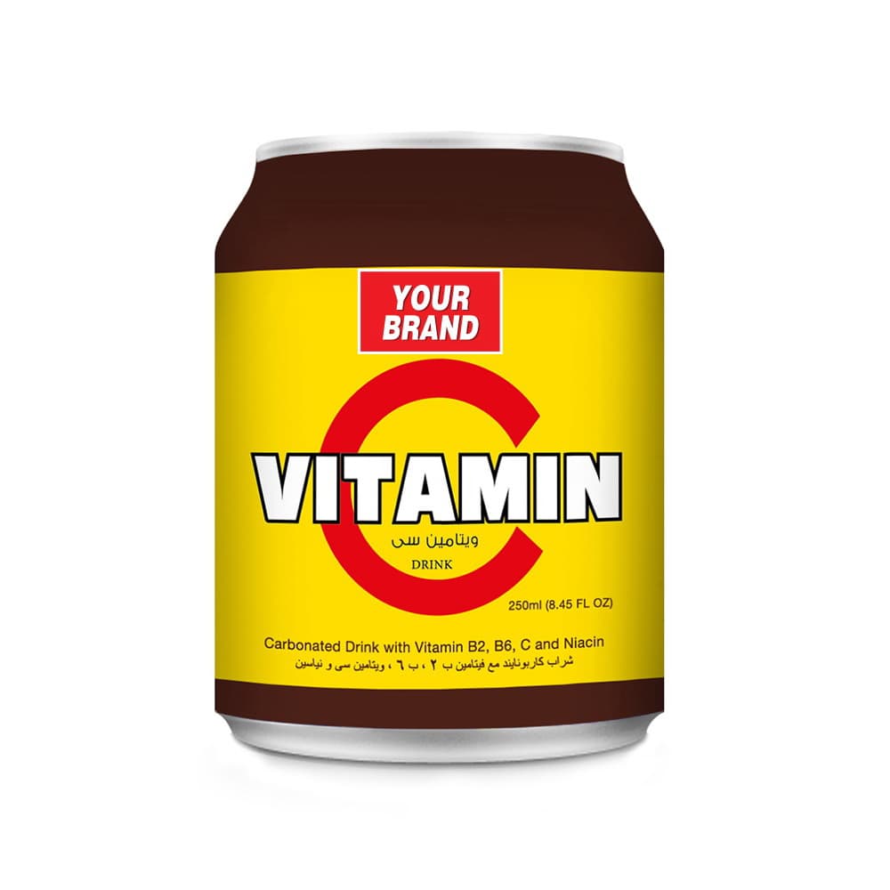 VINUT Gaziran napitek z vitaminom C, z vitamini B2 B6 C in niacinom, kratka pločevinka, 8.45 fl oz (250 mL)